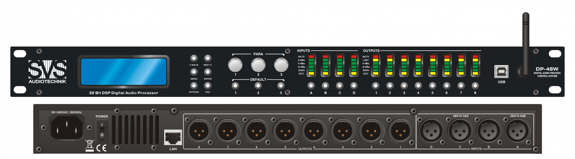 SVS Audiotechnik DP-48W Цифровой процессор: 4 входа 8 выходов в Шарыпово