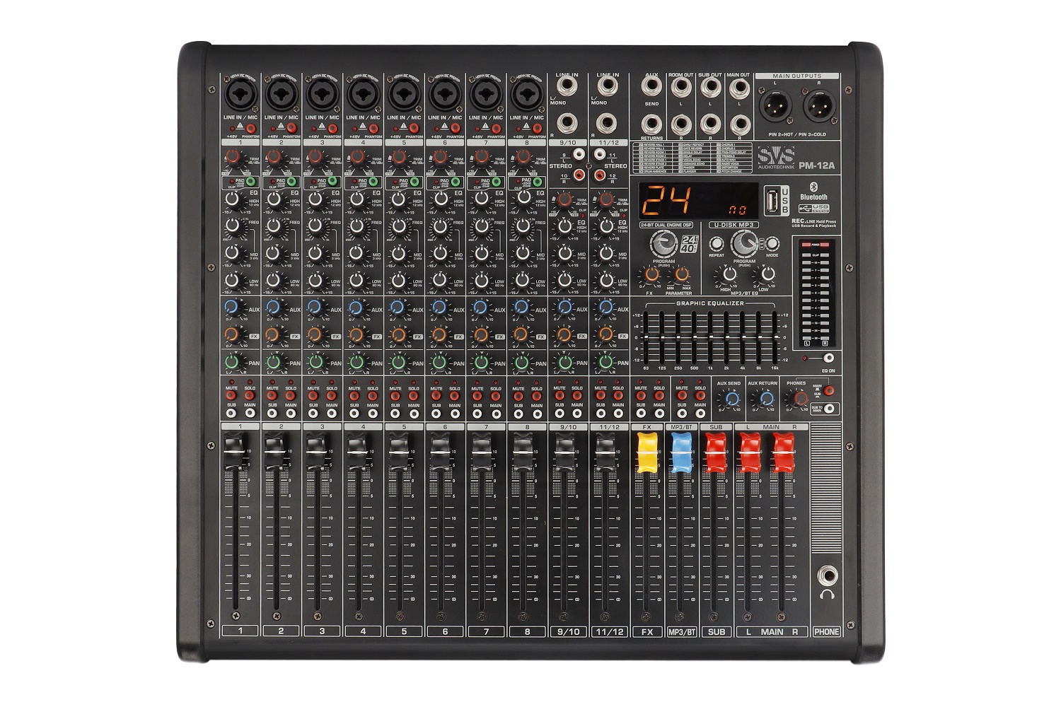 SVS Audiotechnik mixers PM-12A Активный аналоговый микшерный пульт, 12-канальный в Шарыпово